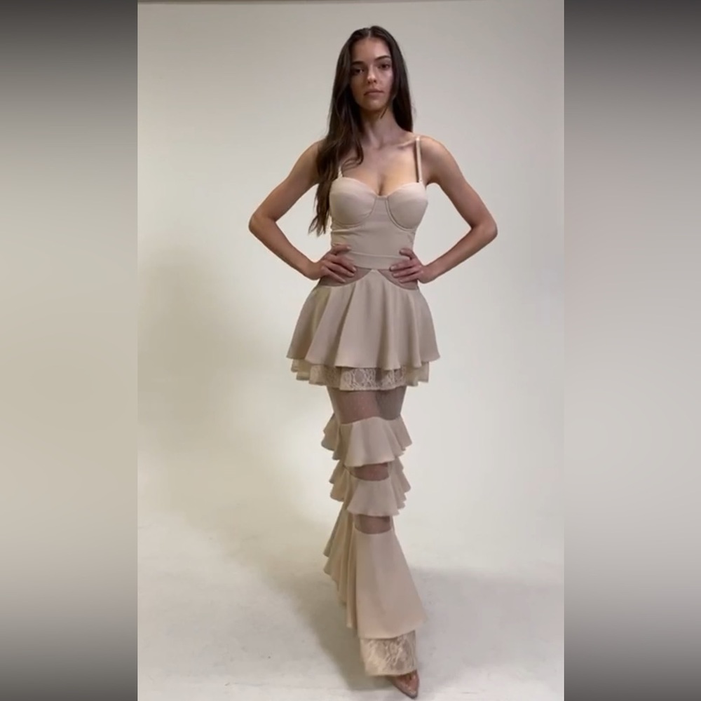 Milan Nude Dress. Sizes M L